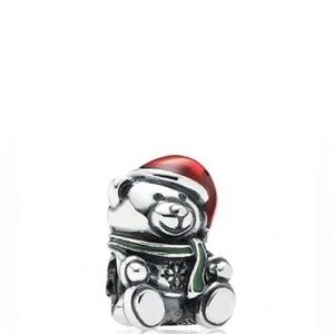 VINTAGE Pandora Christmas TeddyBear Charm